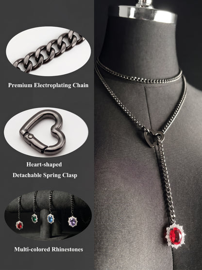 LoveChains™ - Gemstone Charm Loop Choker