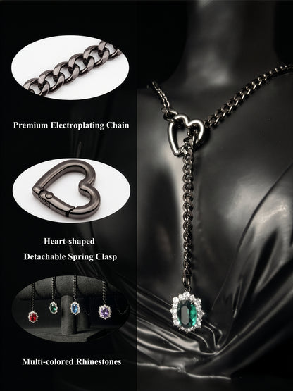 LoveChains™ - Gemstone Charm Slip Chain Choker