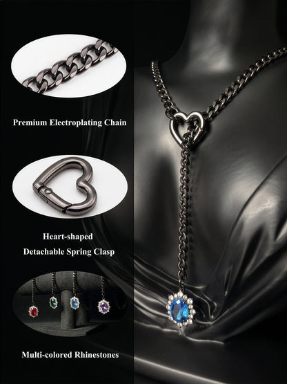 LoveChains™ - Gemstone Charm Slip Chain Choker