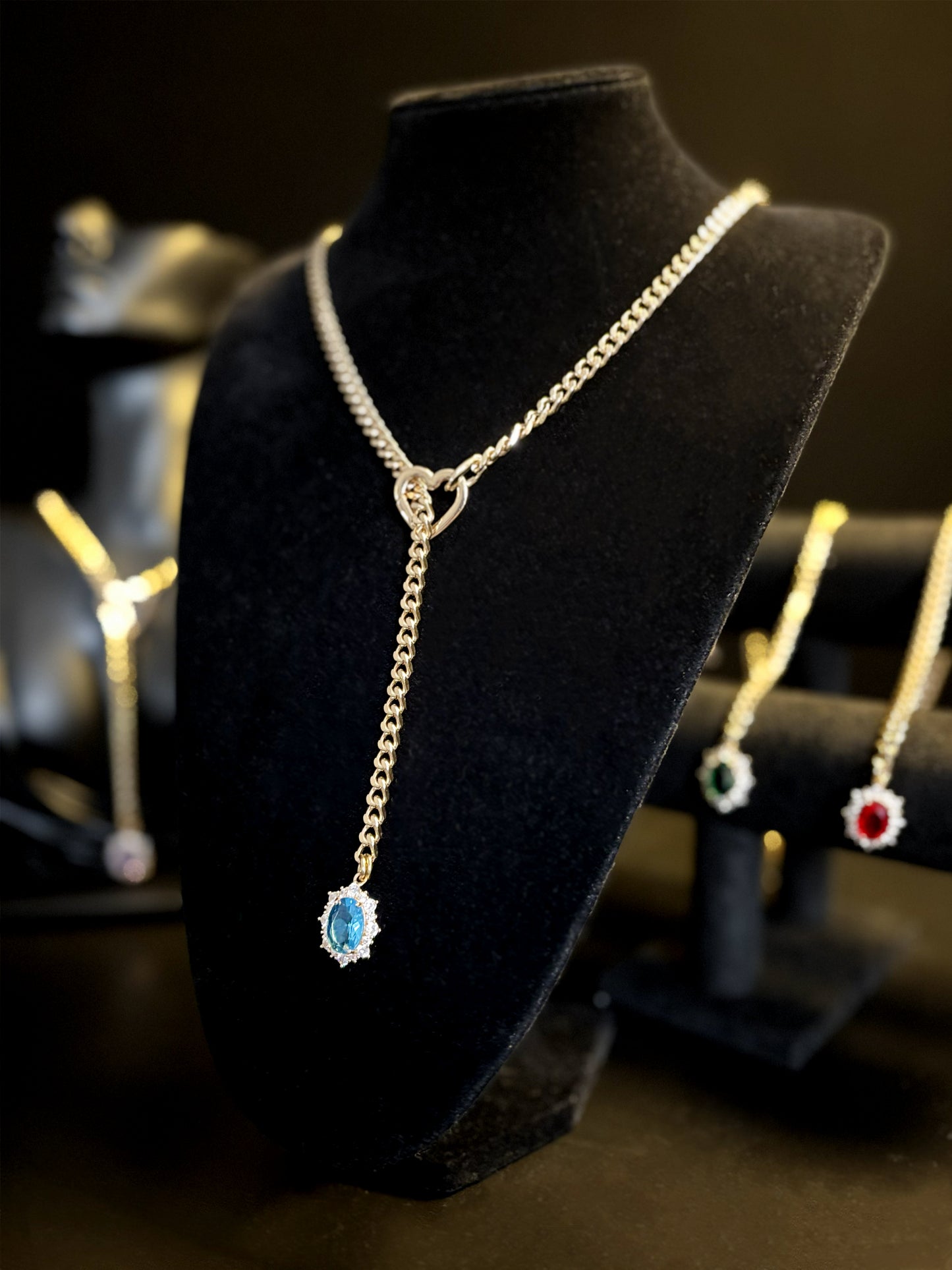 LoveChains™ - Gemstone Charm Slip Chain Choker