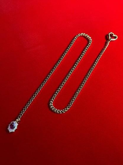 LoveChains™ - Gemstone Charm Slip Chain Choker