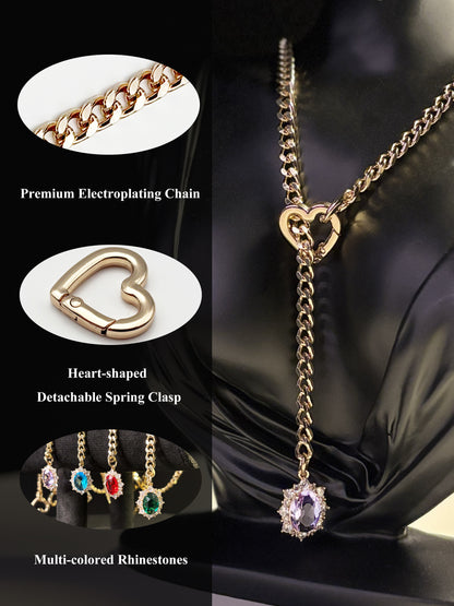 LoveChains™ - Gemstone Charm Slip Chain Choker