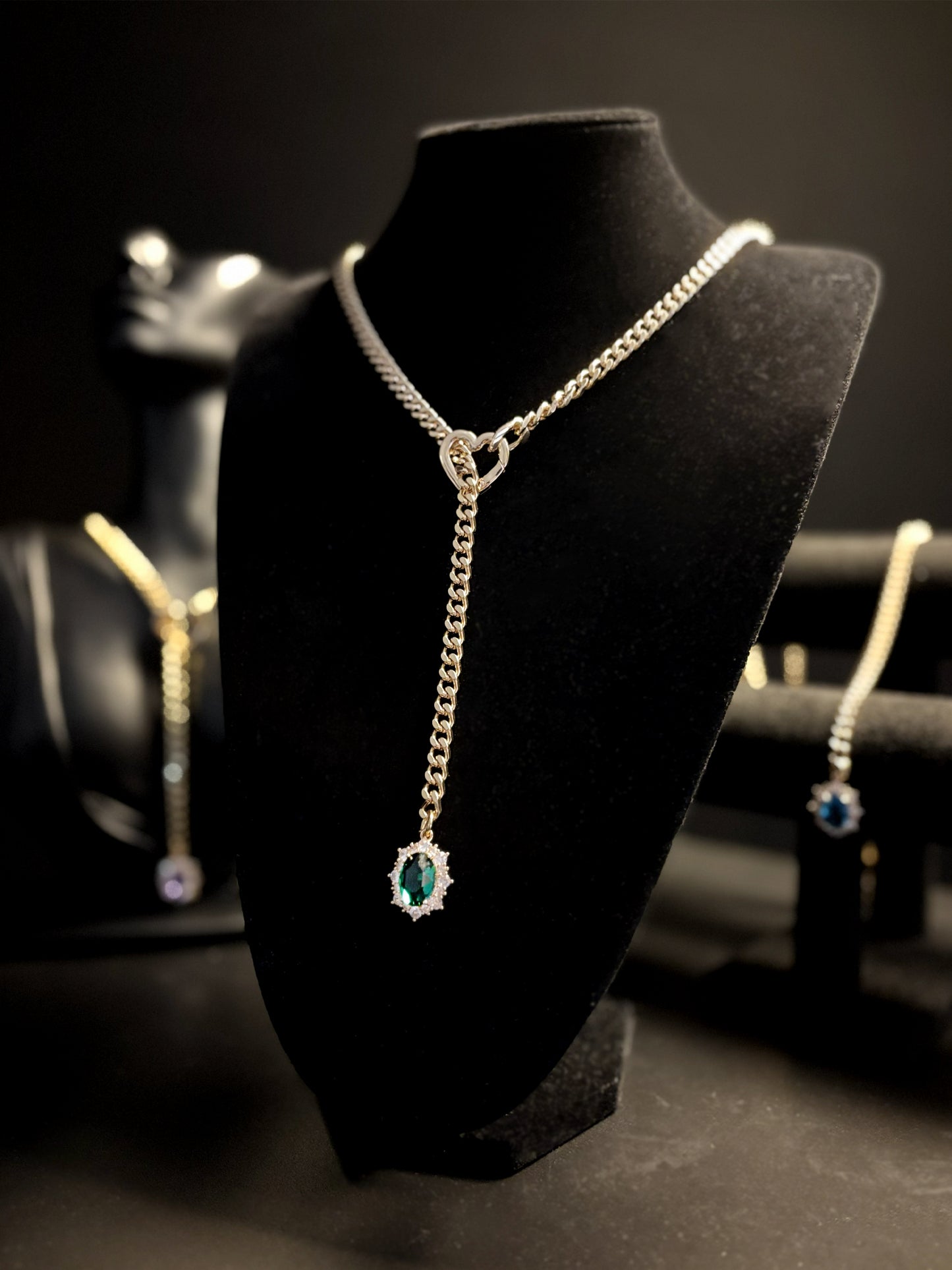 LoveChains™ - Gemstone Charm Slip Chain Choker