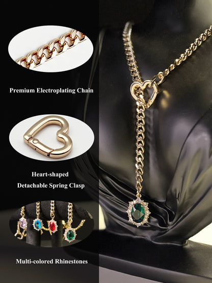 LoveChains™ - Gemstone Charm Slip Chain Choker