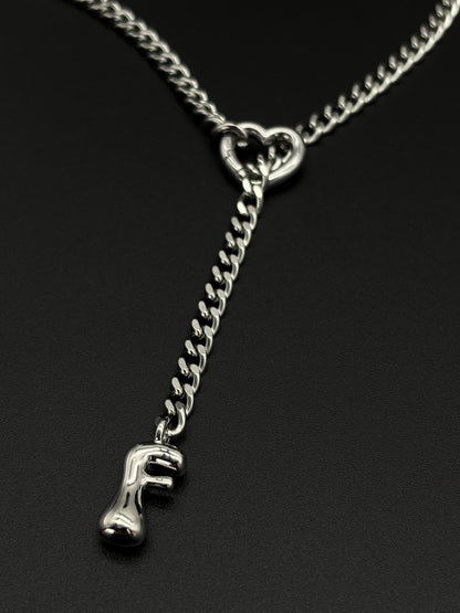 LoveChains™ - Initial Charm Slip Chain Choker