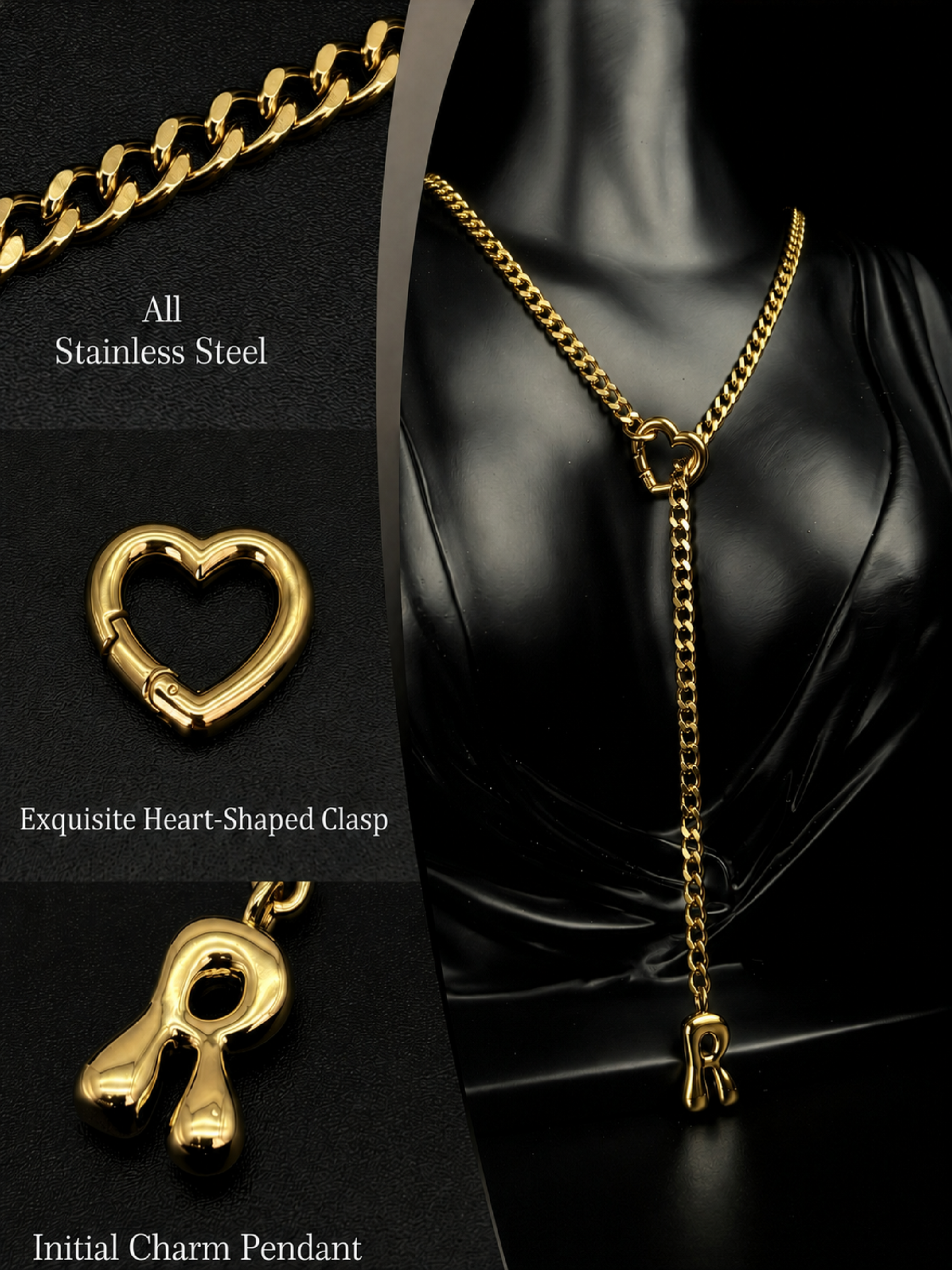 LoveChains™ - Initial Charm Slip Chain Choker
