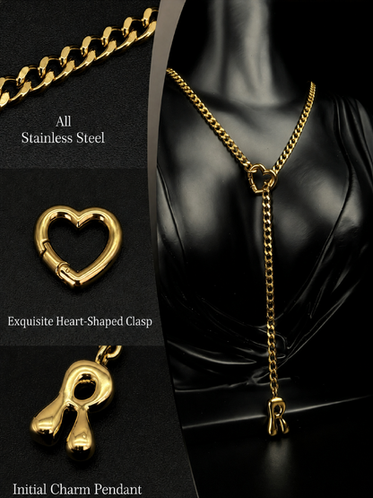 LoveChains™ - Initial Charm Slip Chain Choker