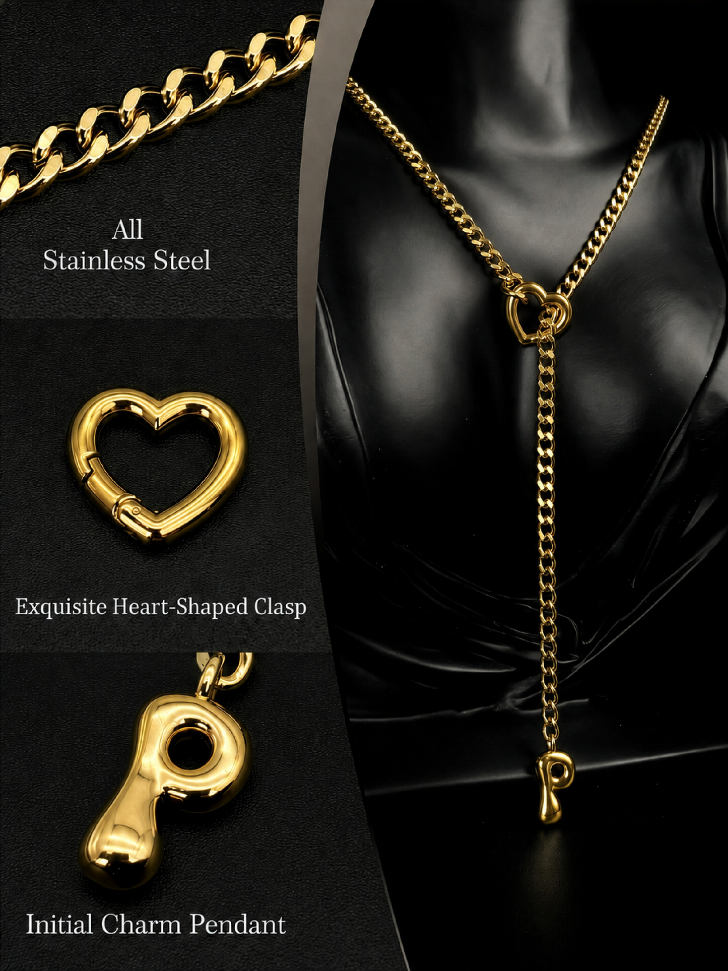 LoveChains™ - Initial Charm Slip Chain Choker