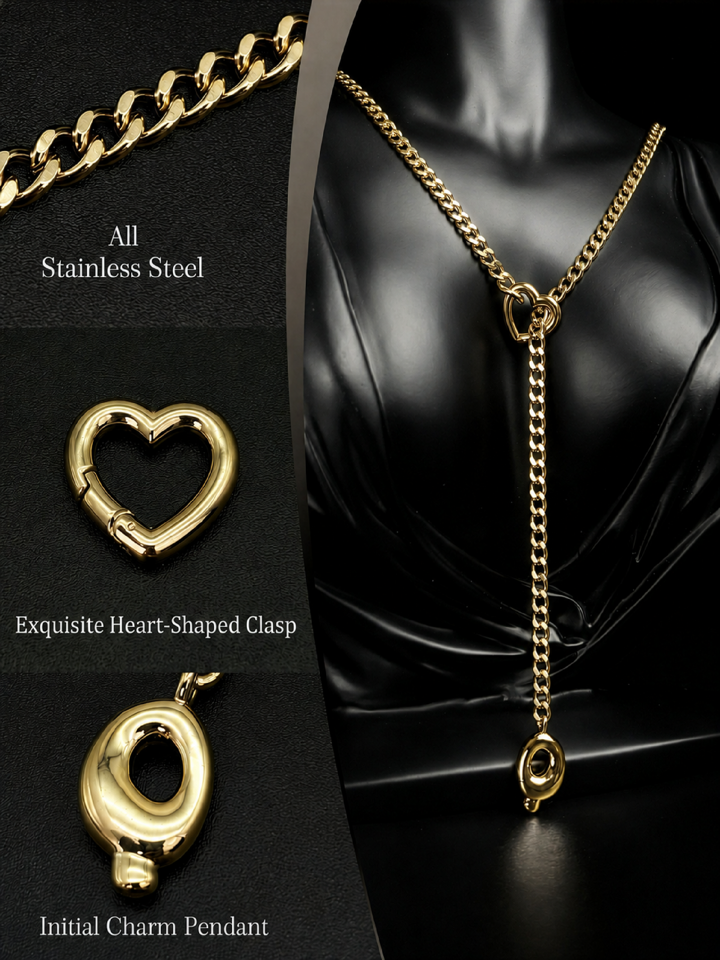 LoveChains™ - Initial Charm Slip Chain Choker