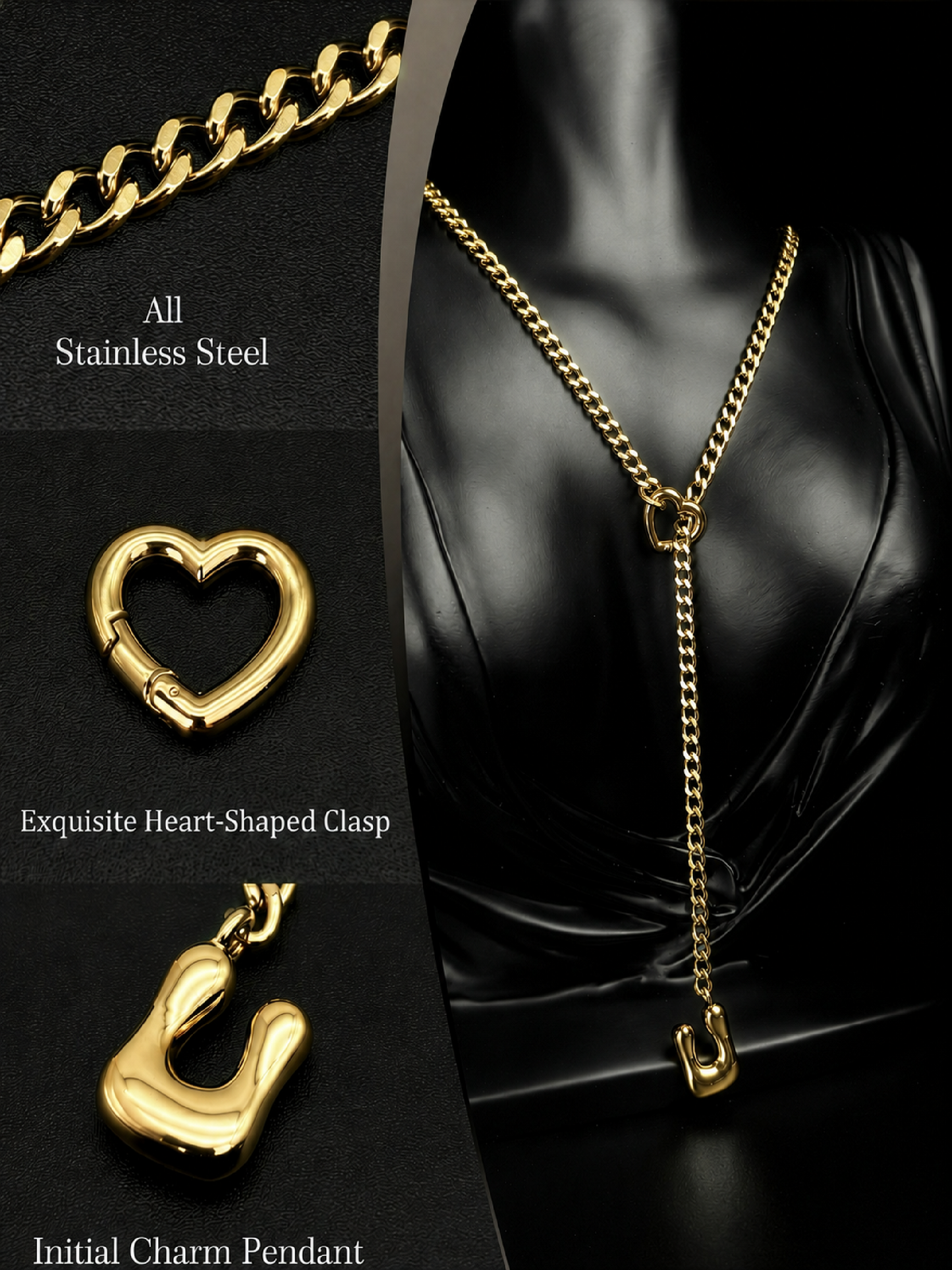 LoveChains™ - Initial Charm Slip Chain Choker