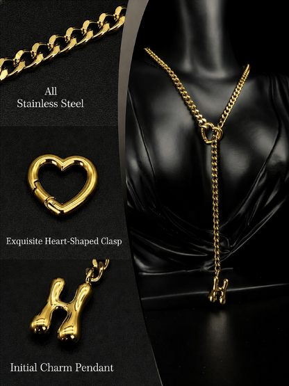 LoveChains™ - Initial Charm Slip Chain Choker