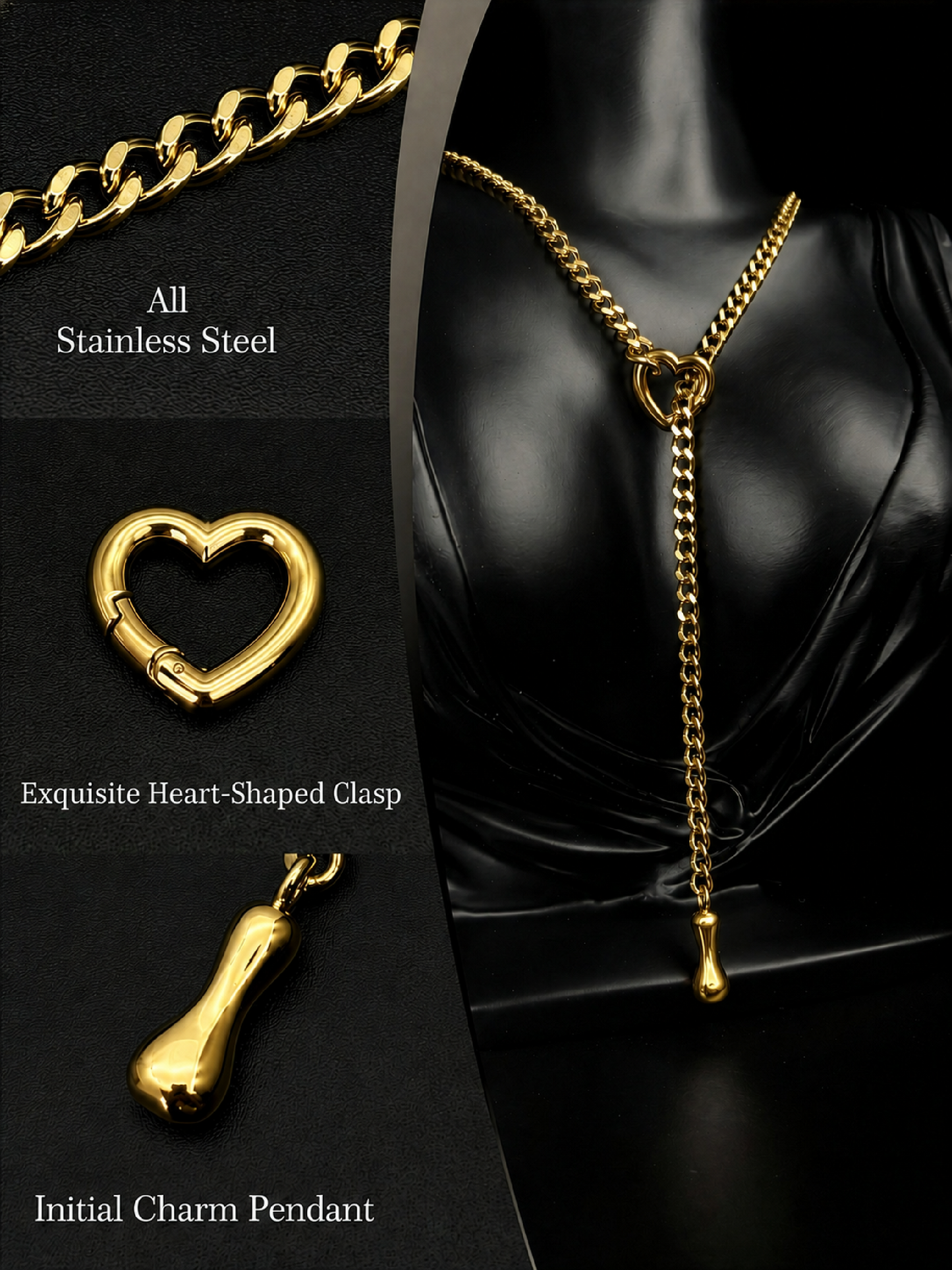 LoveChains™ - Initial Charm Slip Chain Choker