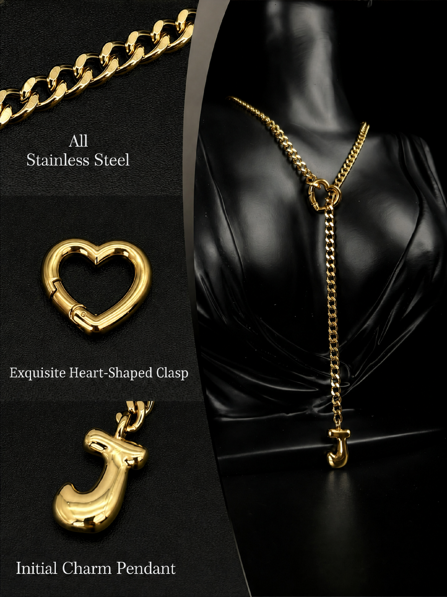 LoveChains™ - Initial Charm Slip Chain Choker