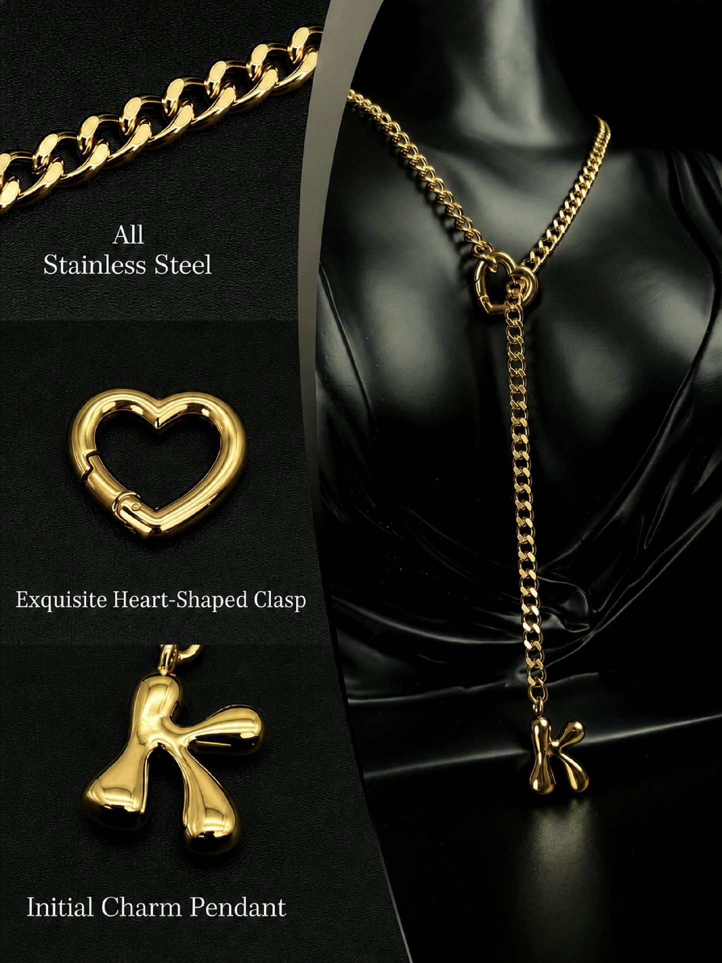 LoveChains™ - Initial Charm Slip Chain Choker