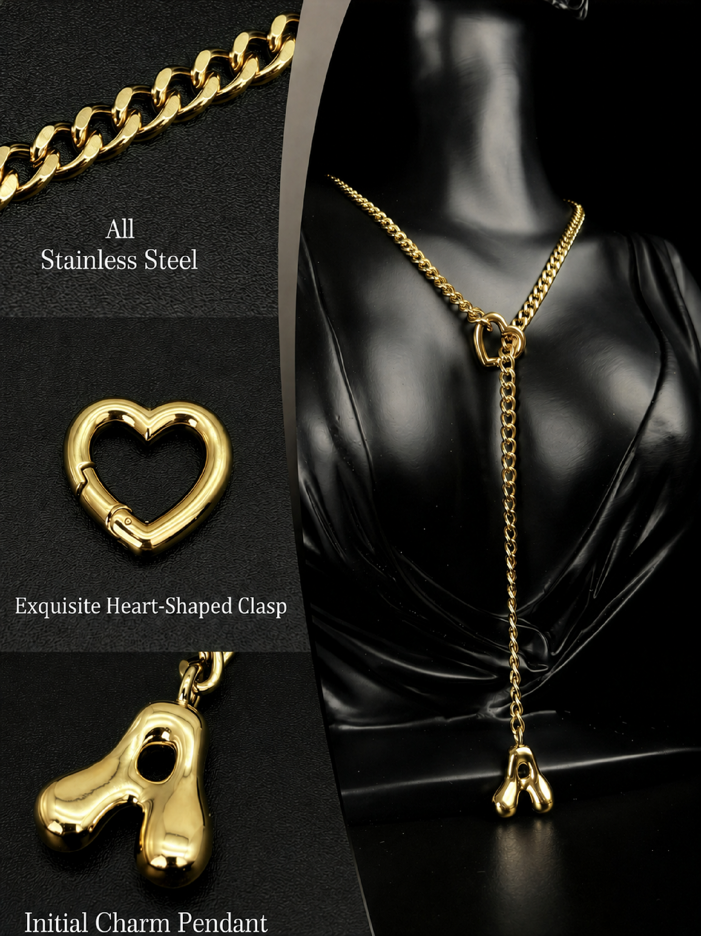 LoveChains™ - Initial Charm Slip Chain Choker