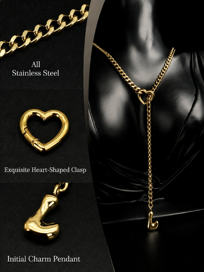 LoveChains™ - Initial Charm Slip Chain Choker