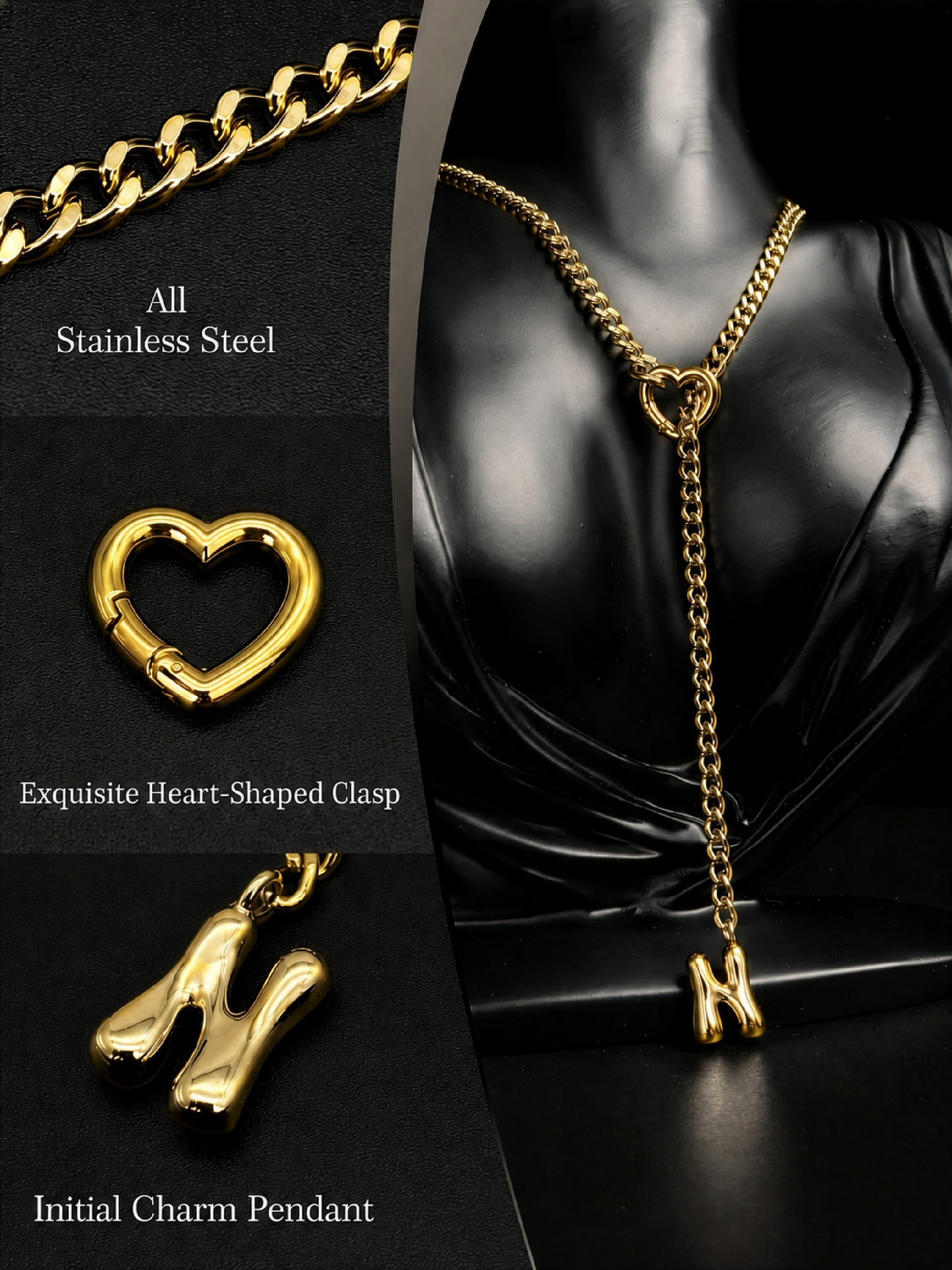 LoveChains™ - Initial Charm Slip Chain Choker