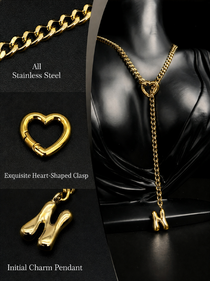 LoveChains™ - Initial Charm Slip Chain Choker
