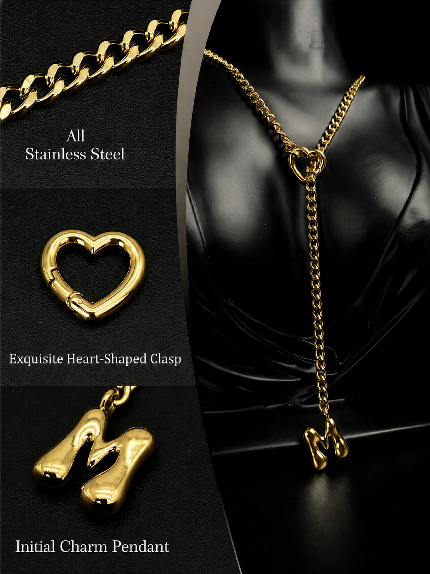 LoveChains™ - Initial Charm Slip Chain Choker