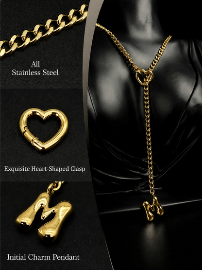 LoveChains™ - Initial Charm Slip Chain Choker
