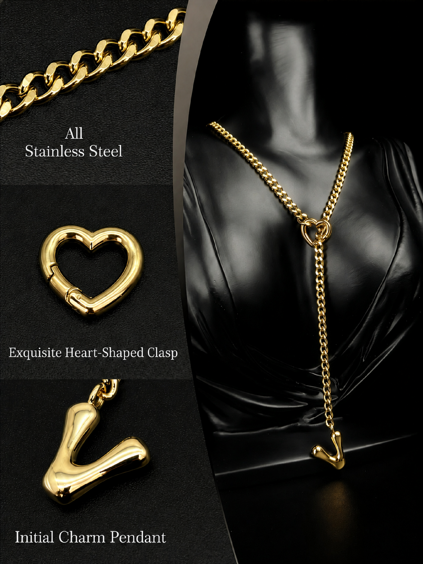 LoveChains™ - Initial Charm Slip Chain Choker