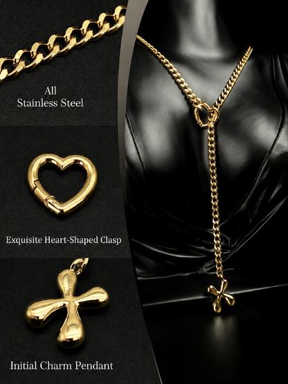 LoveChains™ - Initial Charm Slip Chain Choker