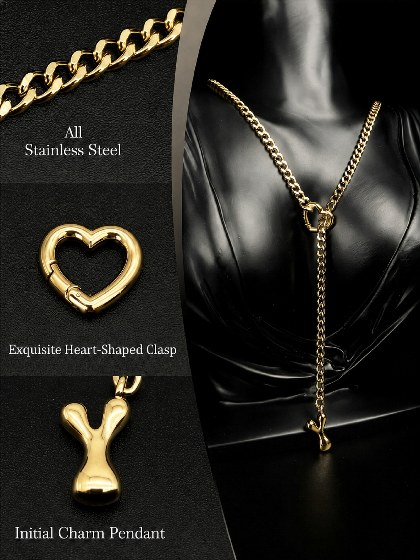 LoveChains™ - Initial Charm Slip Chain Choker