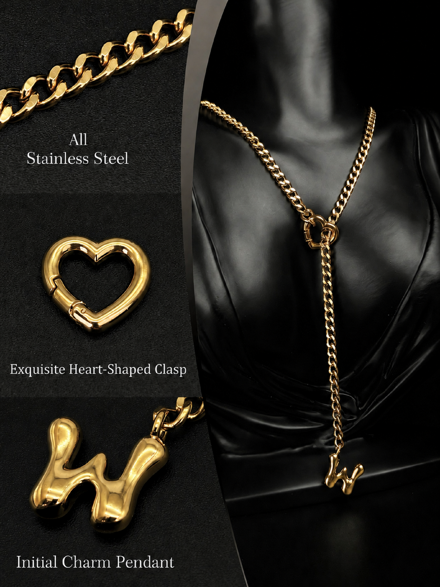 LoveChains™ - Initial Charm Slip Chain Choker
