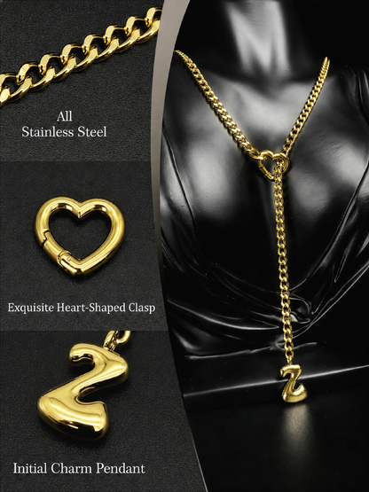 LoveChains™ - Initial Charm Slip Chain Choker