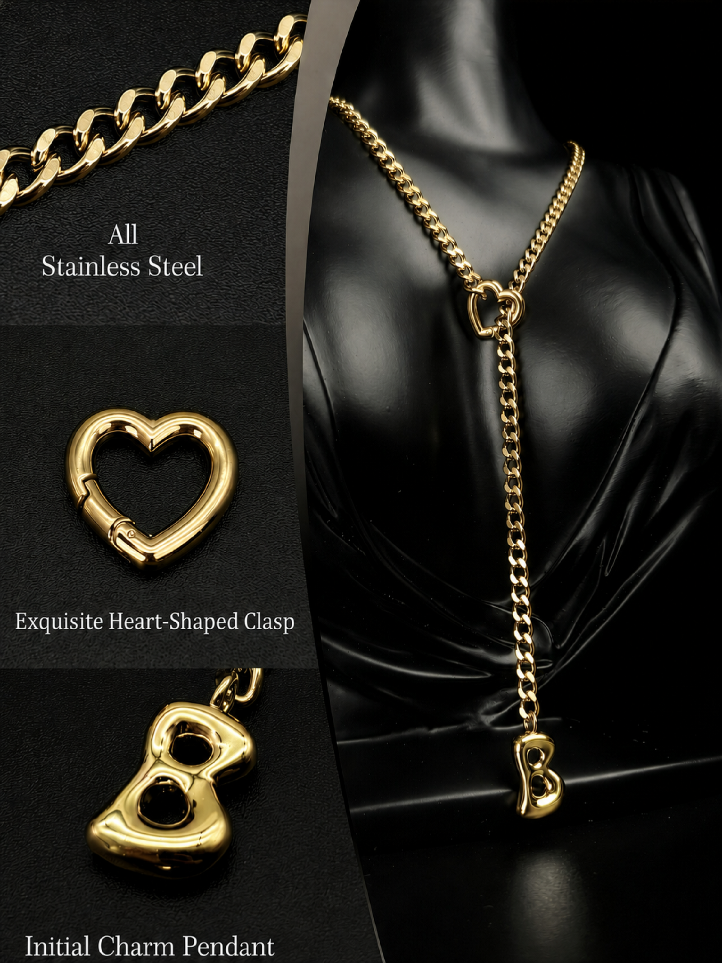 LoveChains™ - Initial Charm Slip Chain Choker