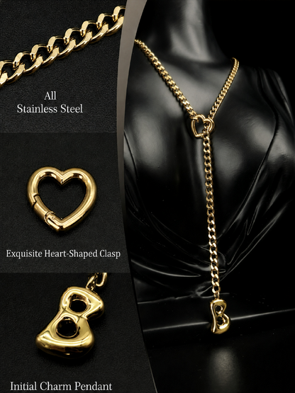 LoveChains™ - Initial Charm Slip Chain Choker