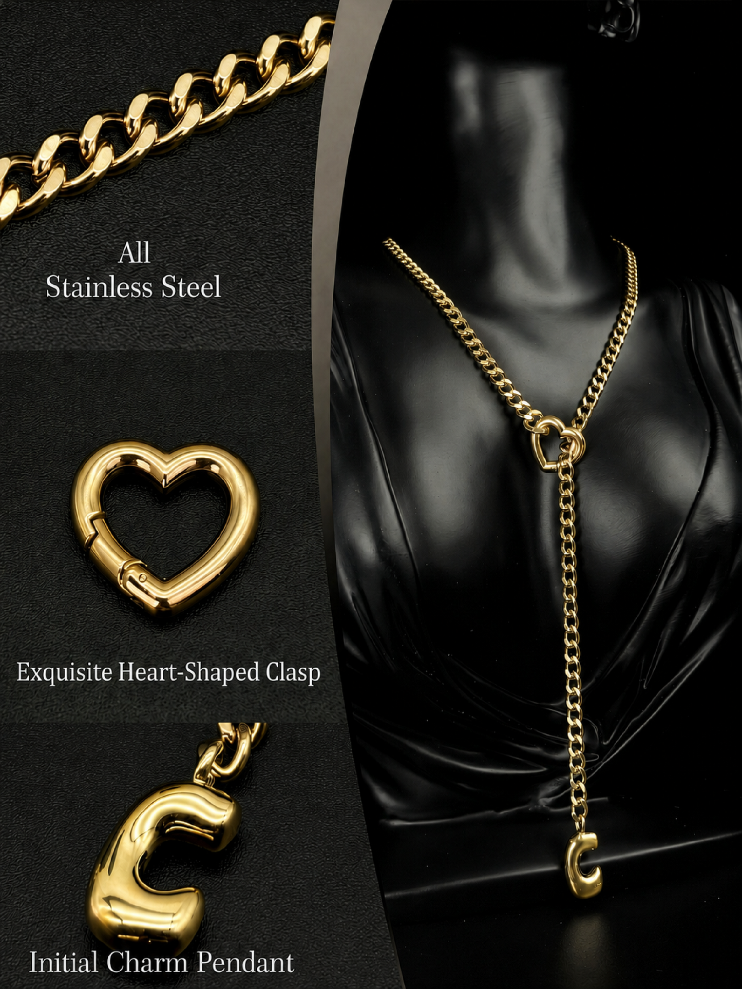 LoveChains™ - Initial Charm Slip Chain Choker
