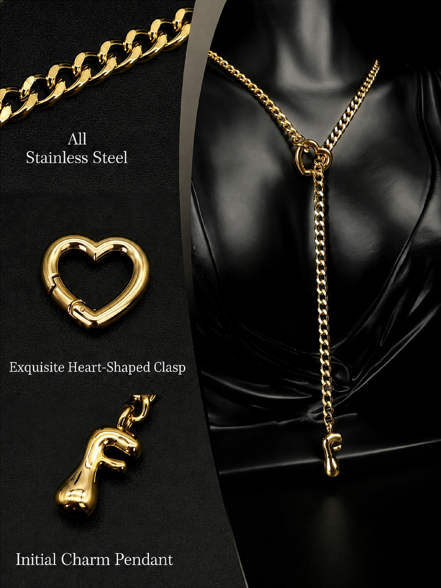 LoveChains™ - Initial Charm Slip Chain Choker