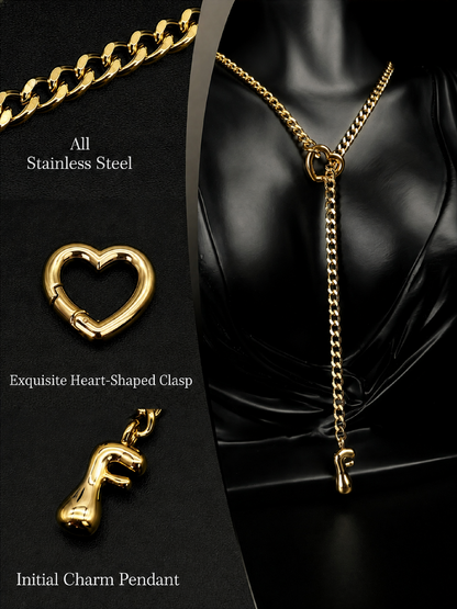 LoveChains™ - Initial Charm Slip Chain Choker