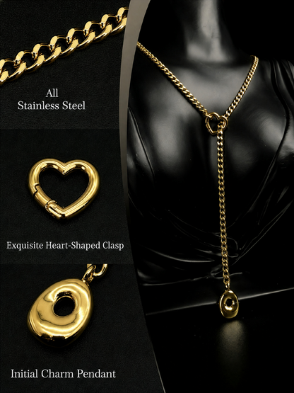 LoveChains™ - Initial Charm Slip Chain Choker