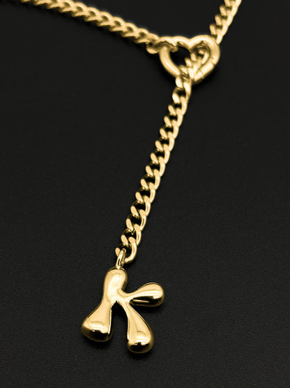 LoveChains™ - Initial Charm Slip Chain Choker