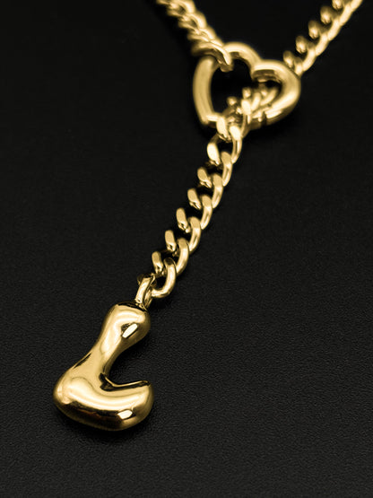LoveChains™ - Initial Charm Slip Chain Choker
