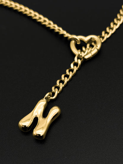 LoveChains™ - Initial Charm Slip Chain Choker