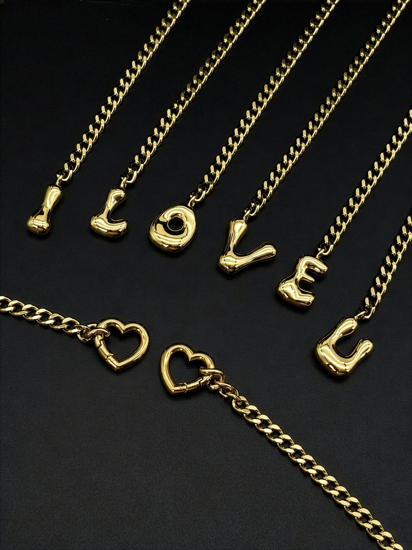 LoveChains™ - Initial Charm Slip Chain Choker