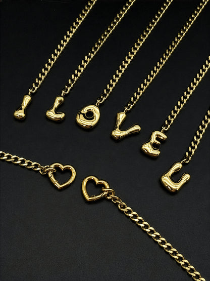 LoveChains™ - Initial Charm Slip Chain Choker