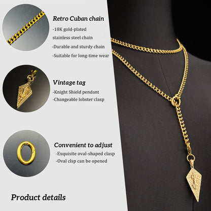 LoveChains™ - Knight’s Shield Loop Choker