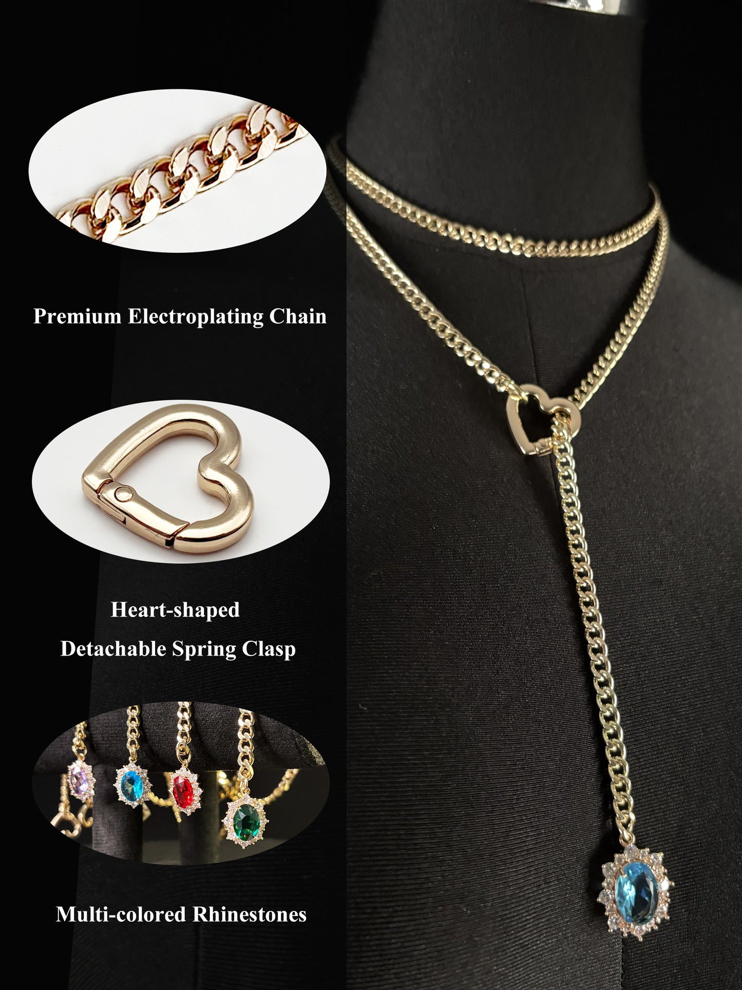 LoveChains™ - Gemstone Charm Loop Choker