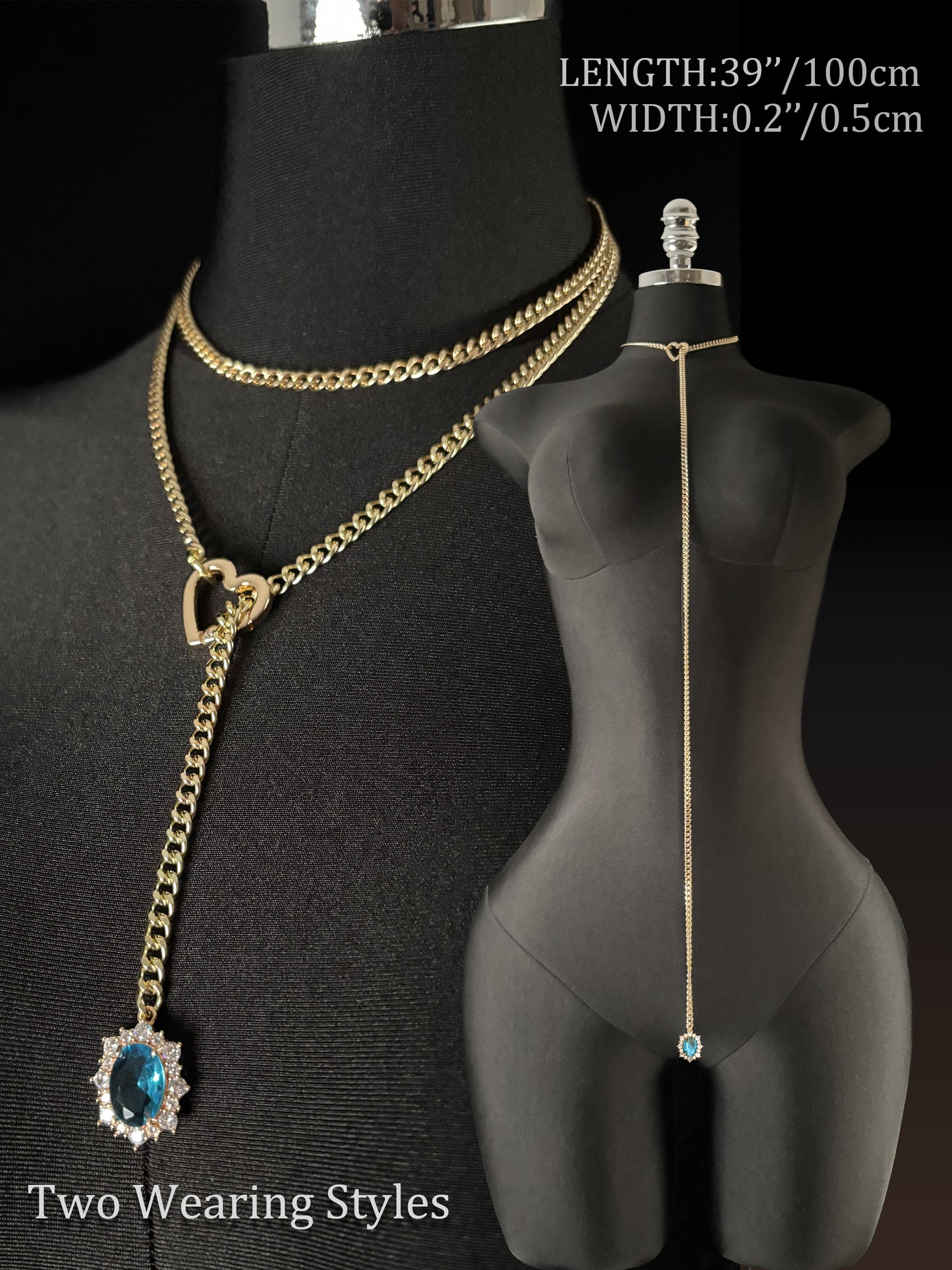 LoveChains™ - Gemstone Charm Loop Choker