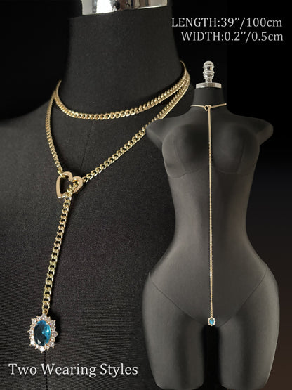 LoveChains™ - Gemstone Charm Loop Choker