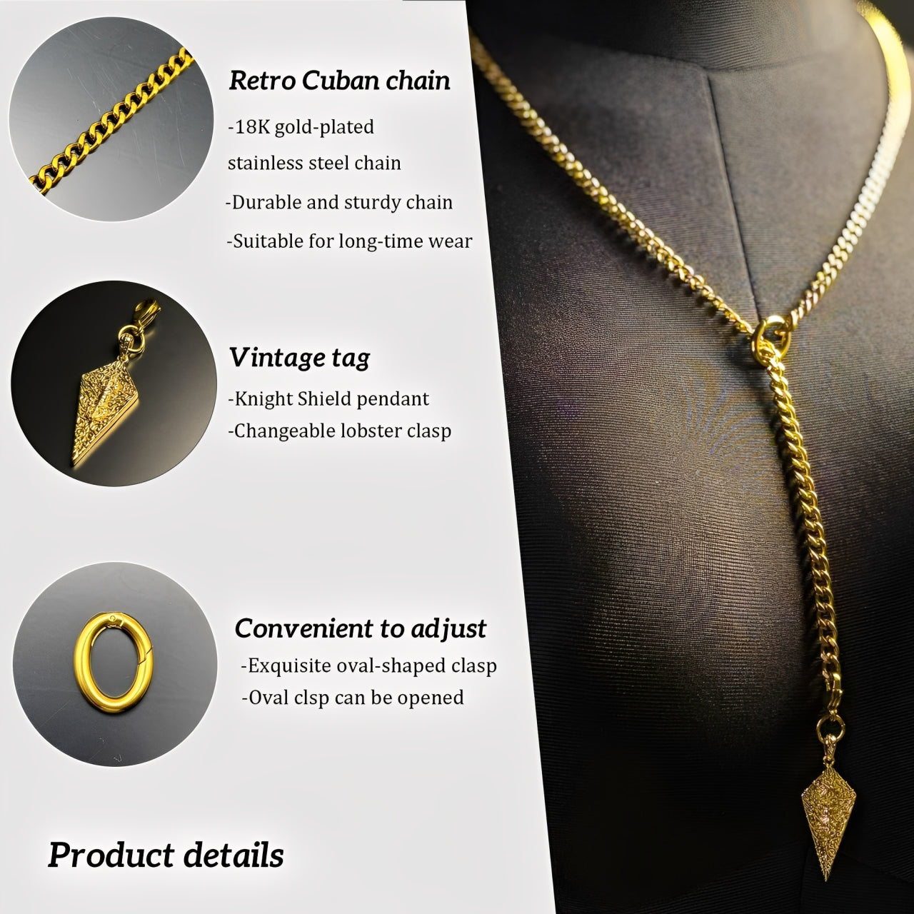 LoveChains™ - Knight’s Shield Slip Chain Choker