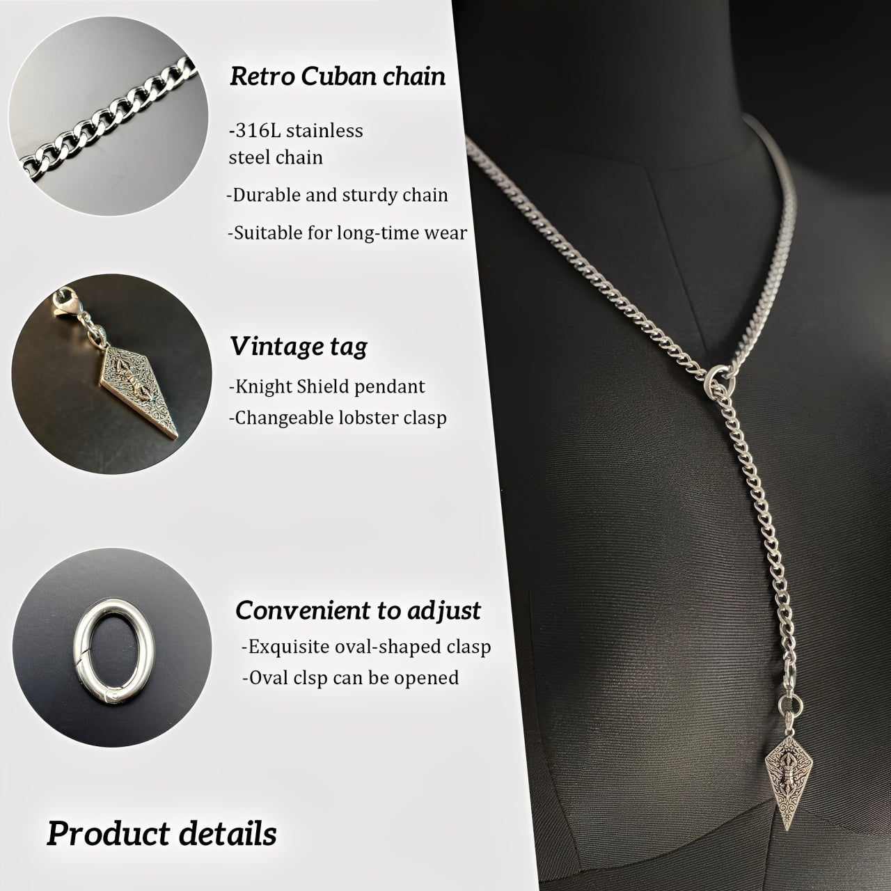 LoveChains™ - Knight’s Shield Slip Chain Choker
