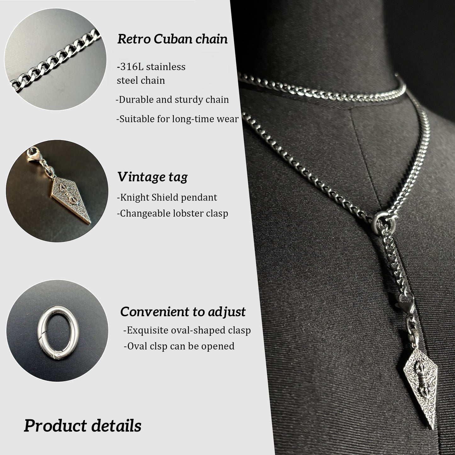 LoveChains™ - Knight’s Shield Loop Choker