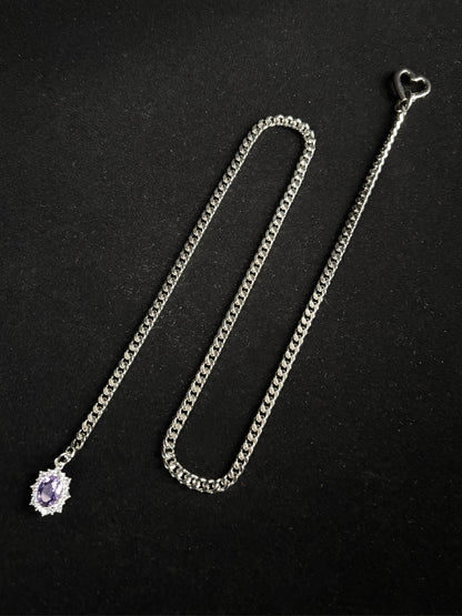 LoveChains™ - Gemstone Charm Slip Chain Choker