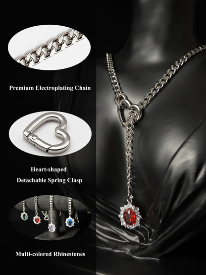 LoveChains™ - Gemstone Charm Slip Chain Choker