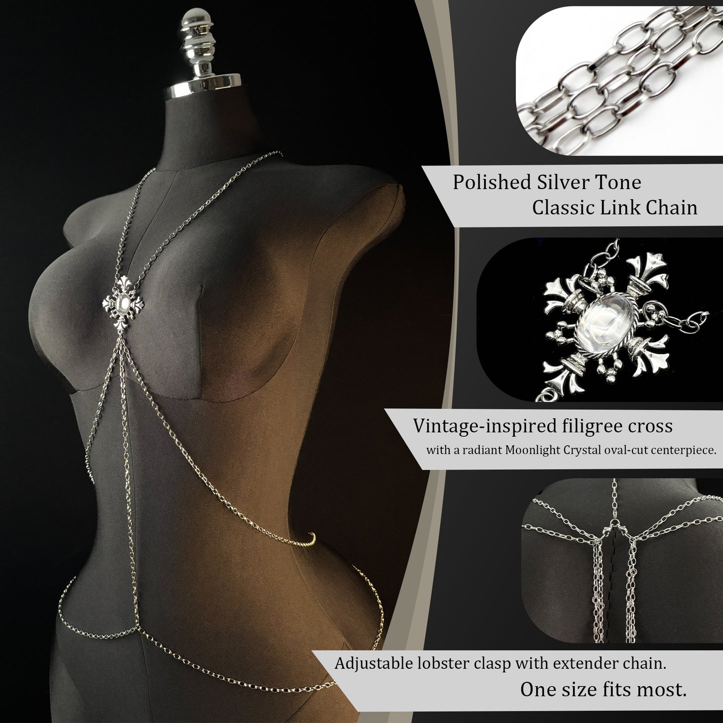 LoveChains™ - Gothic Cross Body Chain